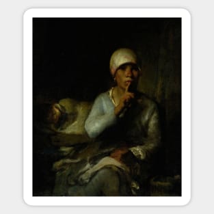Woman and Child (Silence) by Jean-Francois Millet Sticker